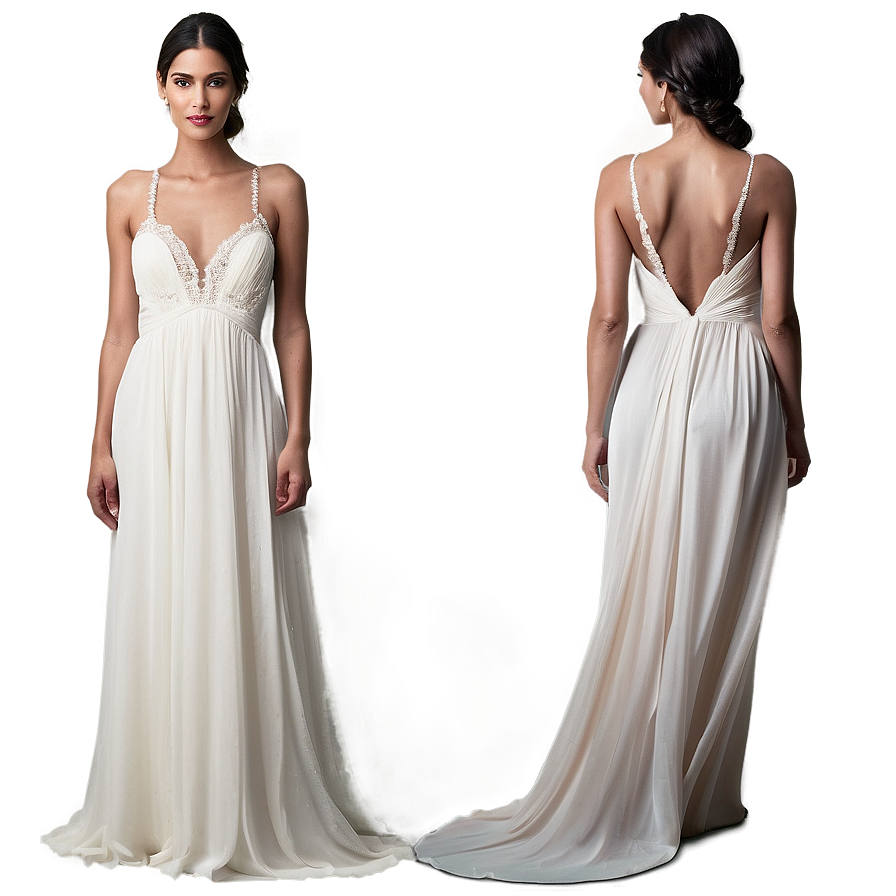 Chiffon Wedding Dresses Png Wob14