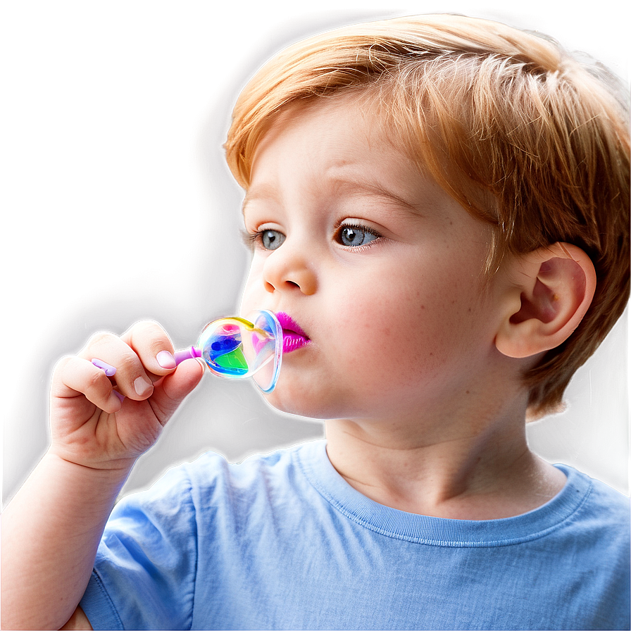 Child Blowing Bubbles Png Ilv