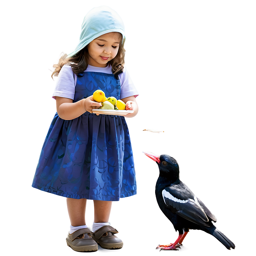 Child Feeding Birds Png Umh49