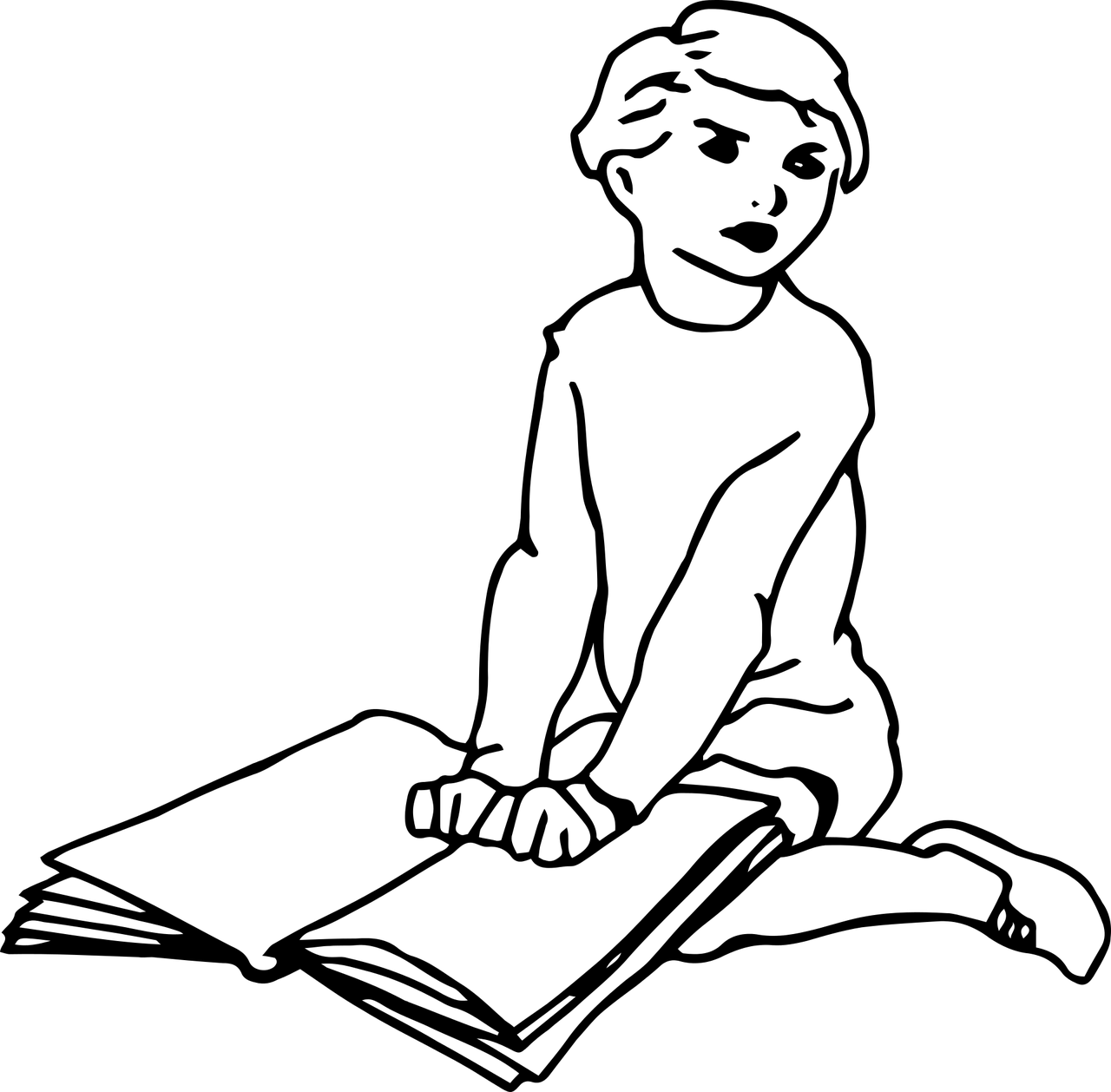 Children Study Sketch, HD Png Download PNG with transparent background