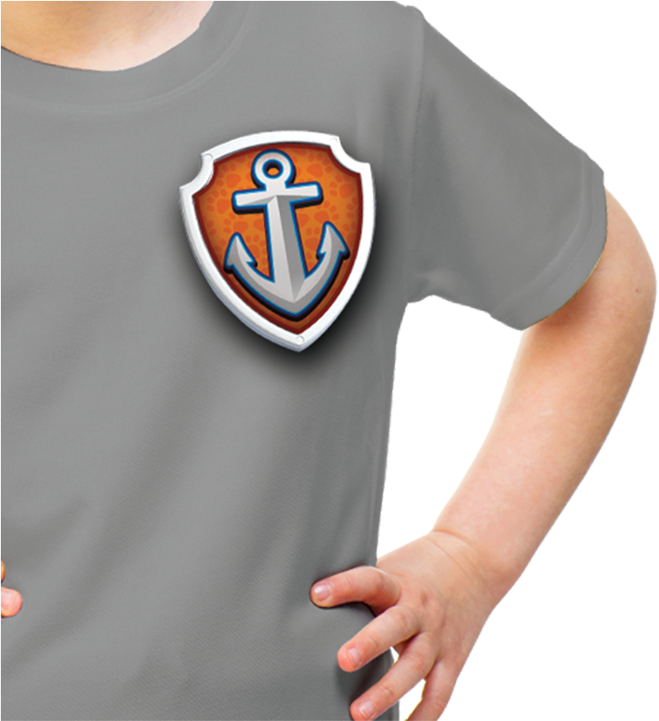 Child With Anchor Shield T Shirt Design