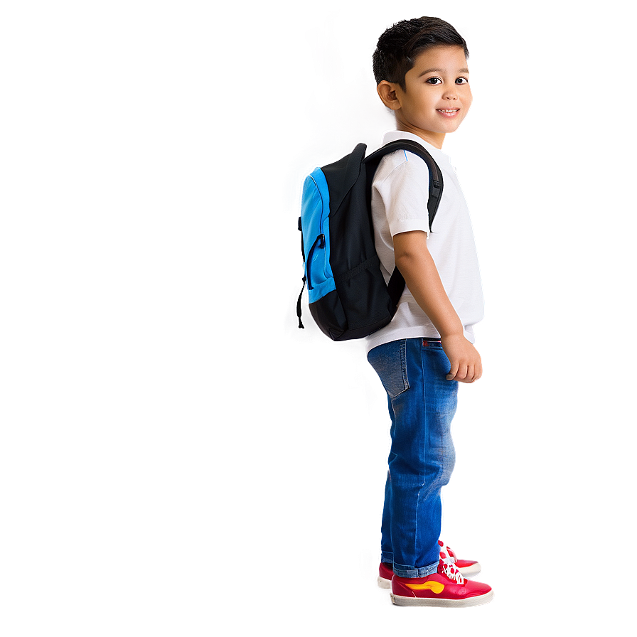 Child With Backpack Png 05242024