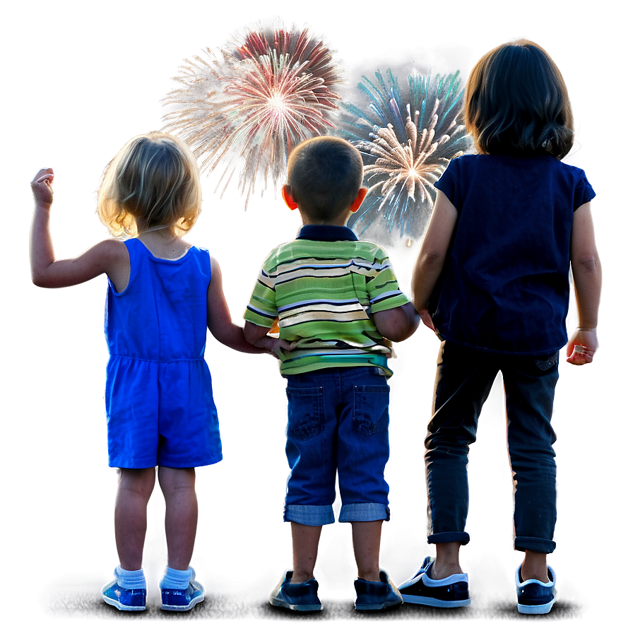 Children And Fireworks Png 6