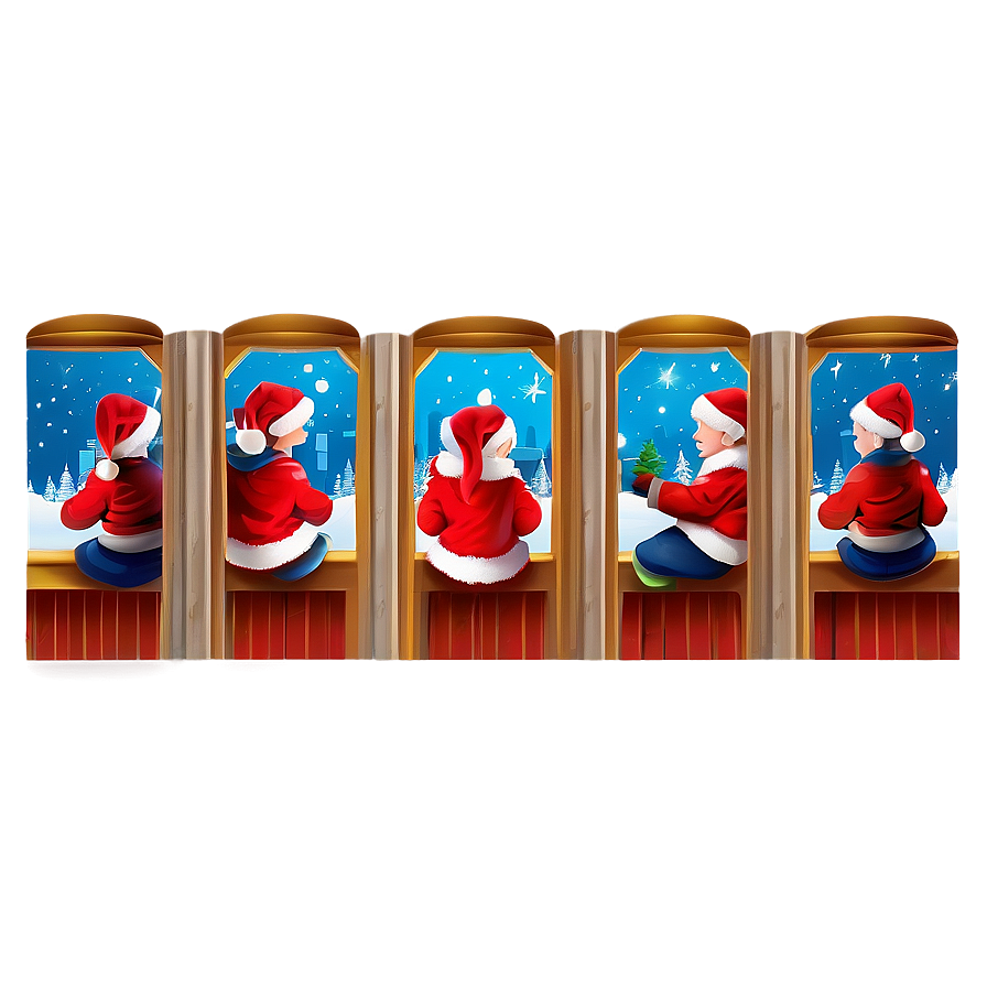 Children Awaiting Santa on Christmas Eve PNG 06252024 PNG with transparent background