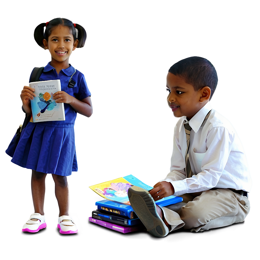 Children In Library Png 96