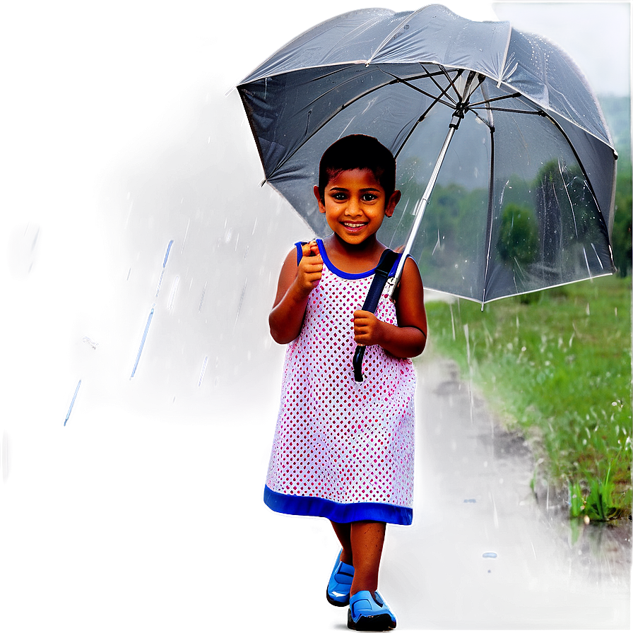 Children In Rain Png 05242024