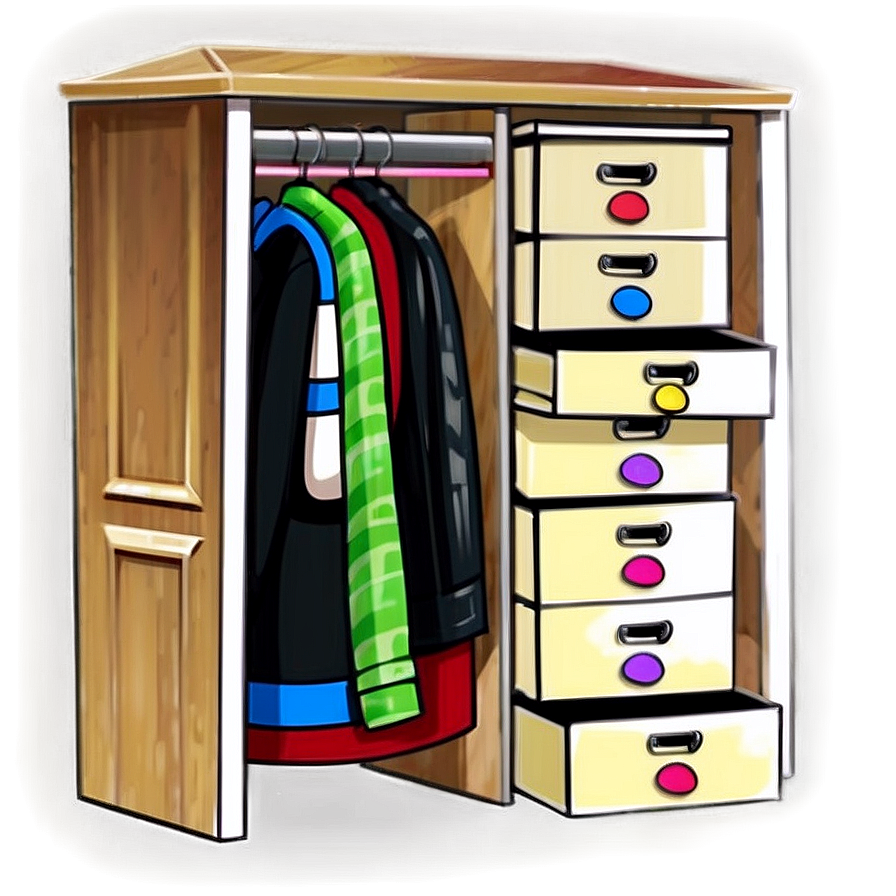 Children's Wardrobe Cartoon Png 06282024