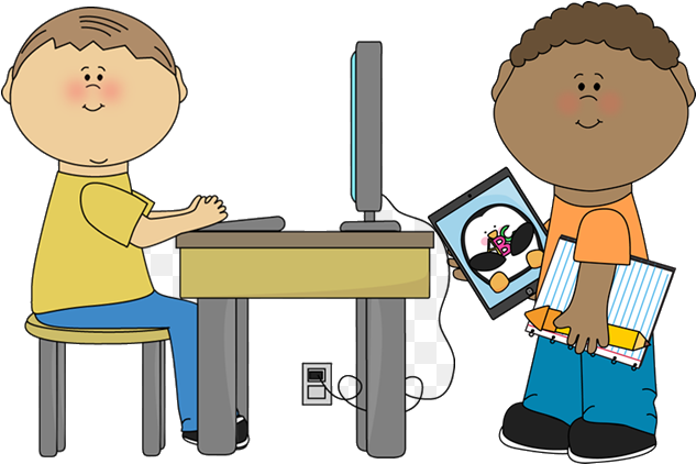 Classroom Clipart Free Clip Art Teacher And Student - Computer Center Clip Art, HD Png Download PNG with transparent background