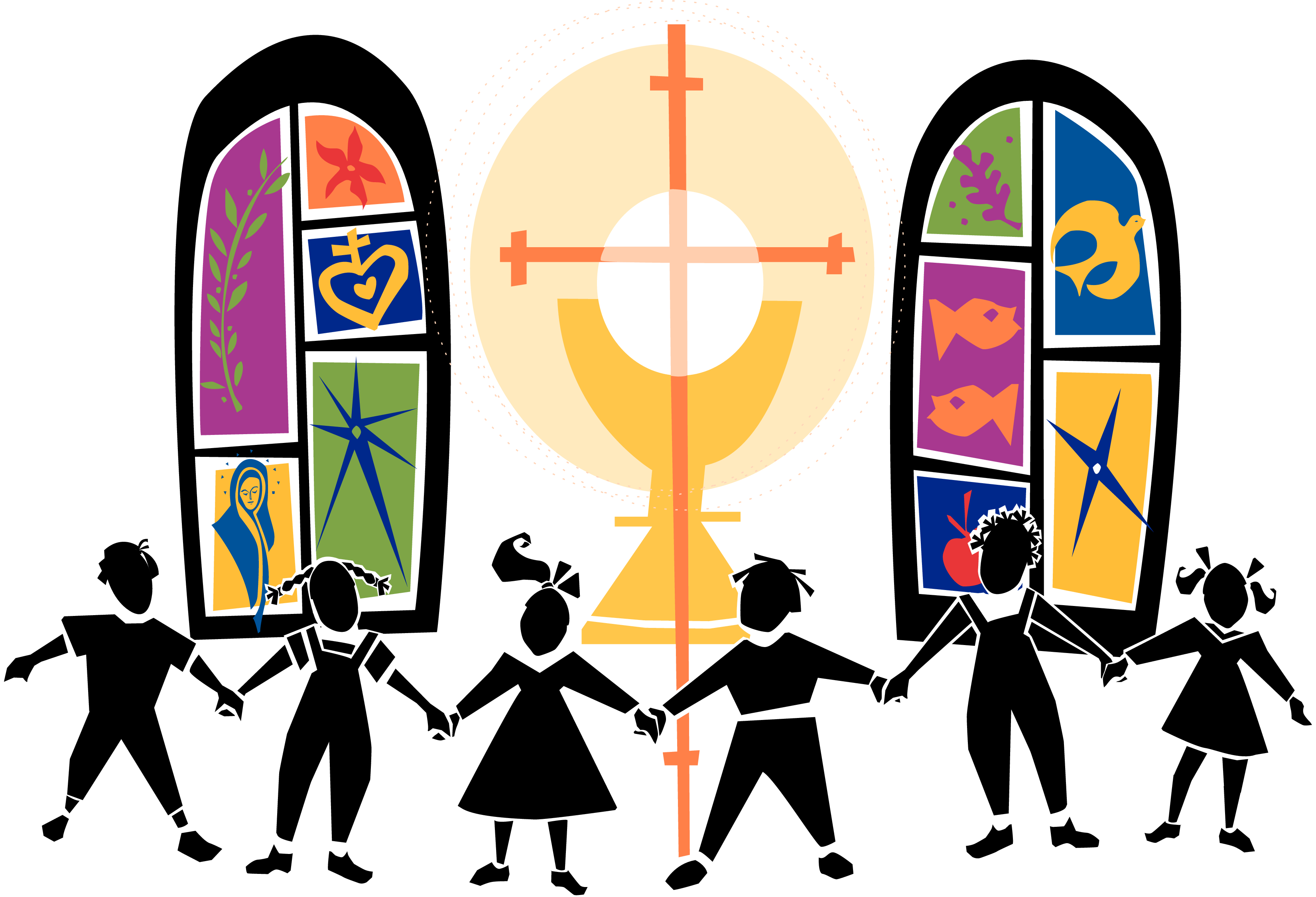 Childrens Church Celebration Clipart