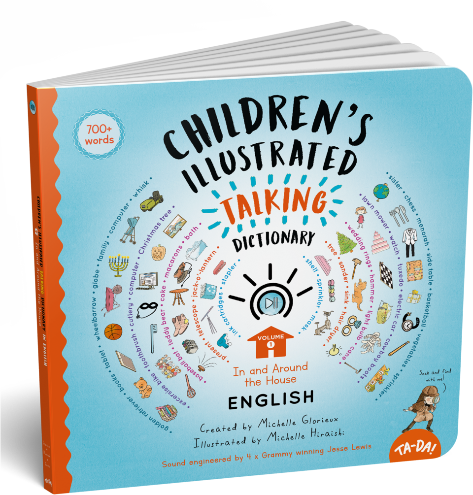 Childrens Illustrated Talking Dictionary Cover PNG with transparent background