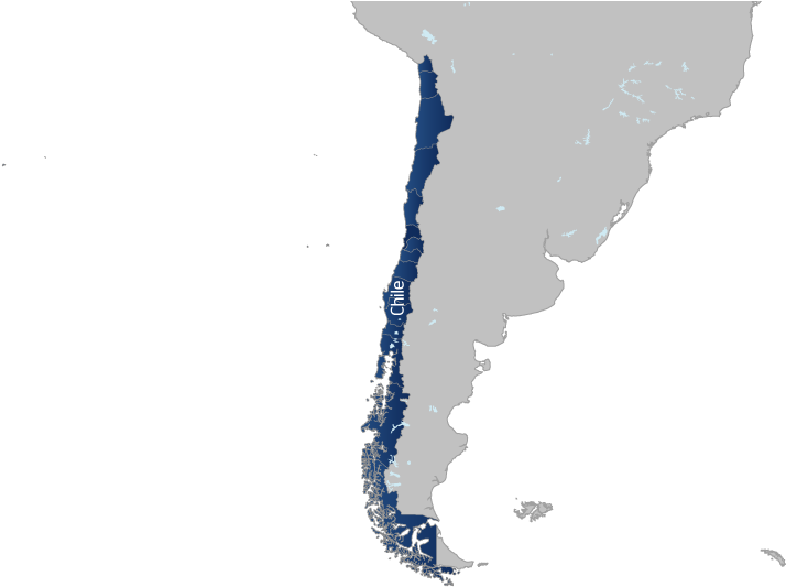 Chile Map Outline PNG with transparent background