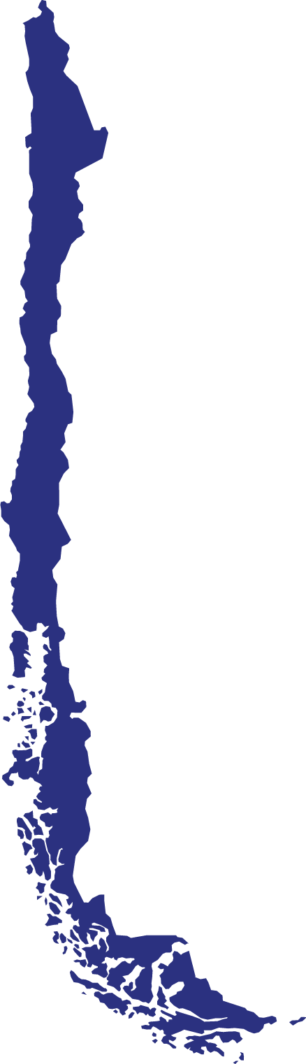 Chile Outline Map PNG with transparent background