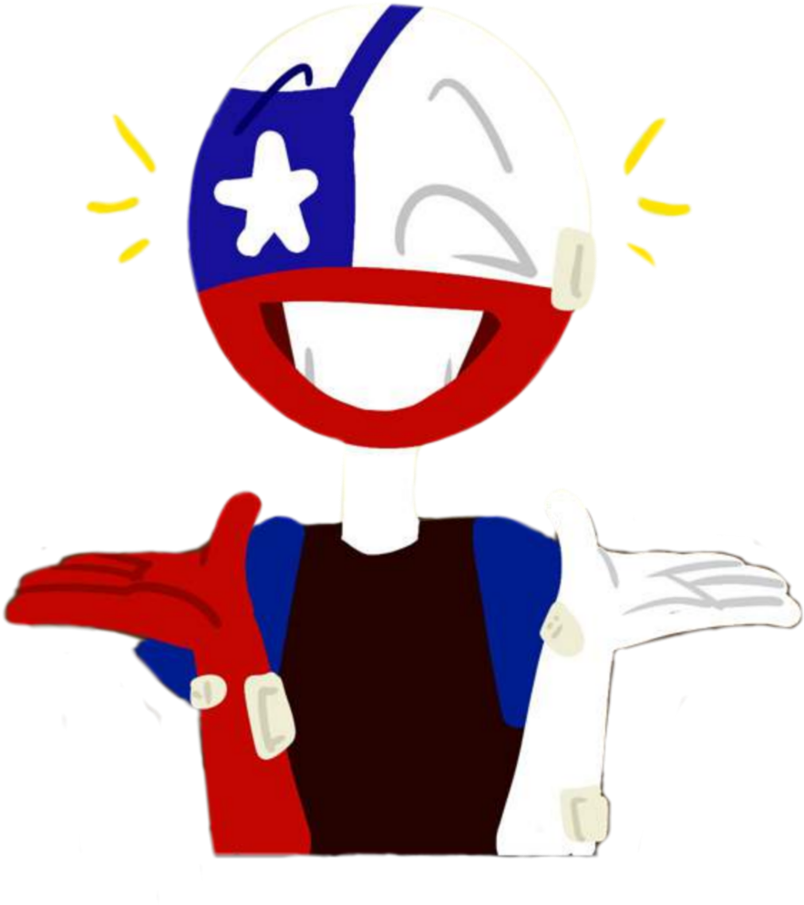Chilean Flag Anime Character PNG with transparent background