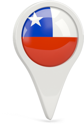 Chilean Flag Map Pin PNG with transparent background