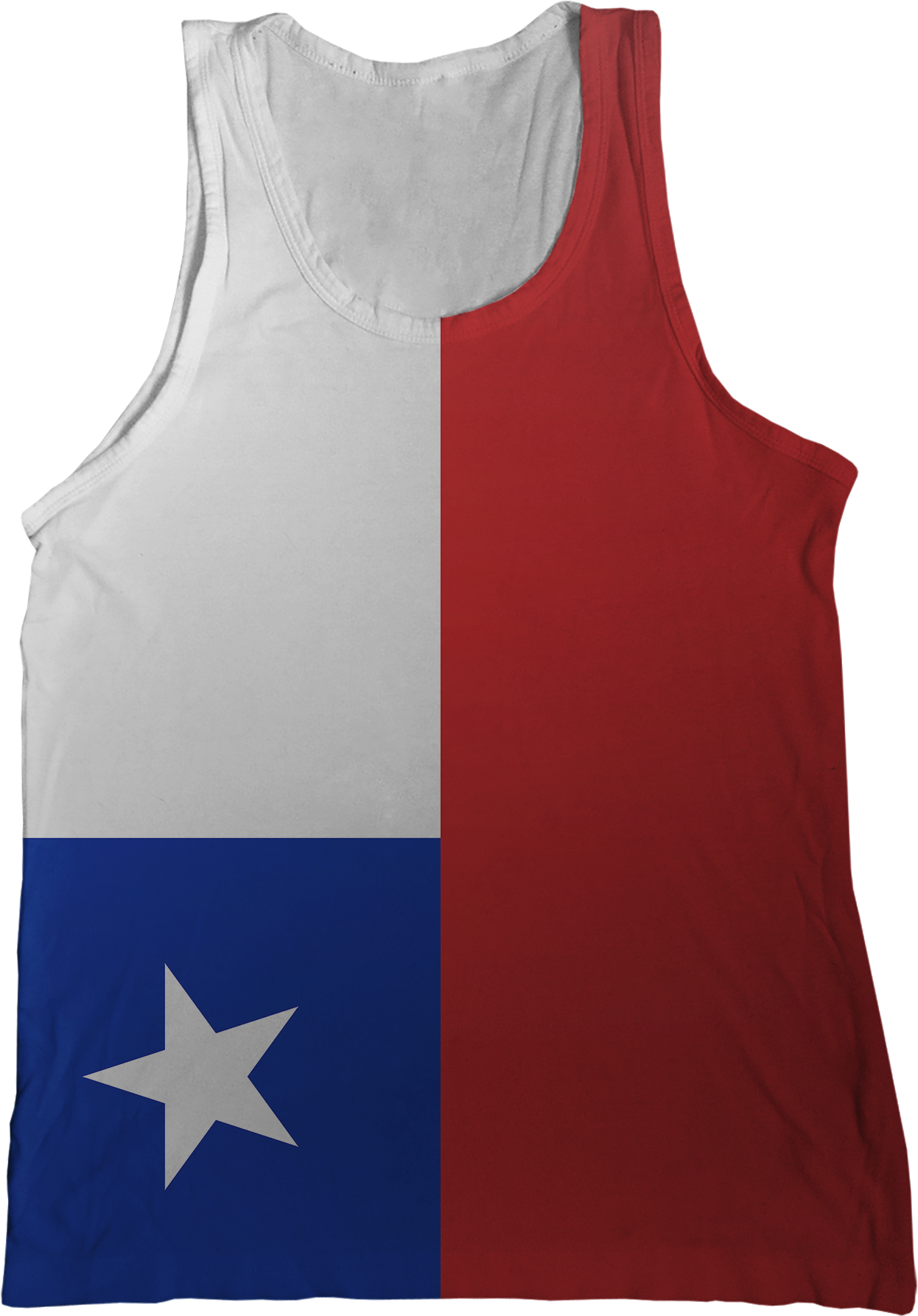 Chilean Flag Tank Top PNG with transparent background
