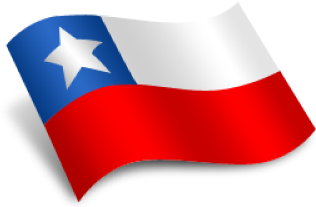 Chilean Flag Waving Graphic PNG with transparent background