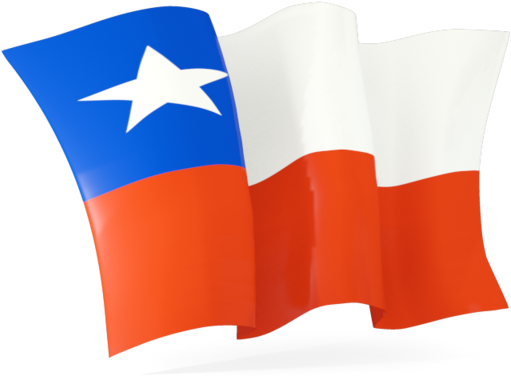 Chilean Flag Waving PNG with transparent background