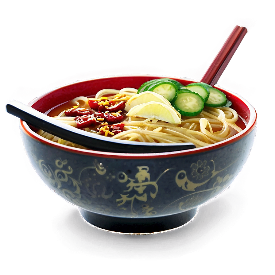 Chili Oil Ramen Bowl Png Wws40