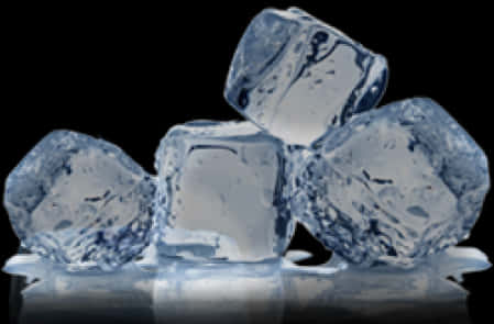 Chilled Crystal Clear Ice Cubes PNG with transparent background
