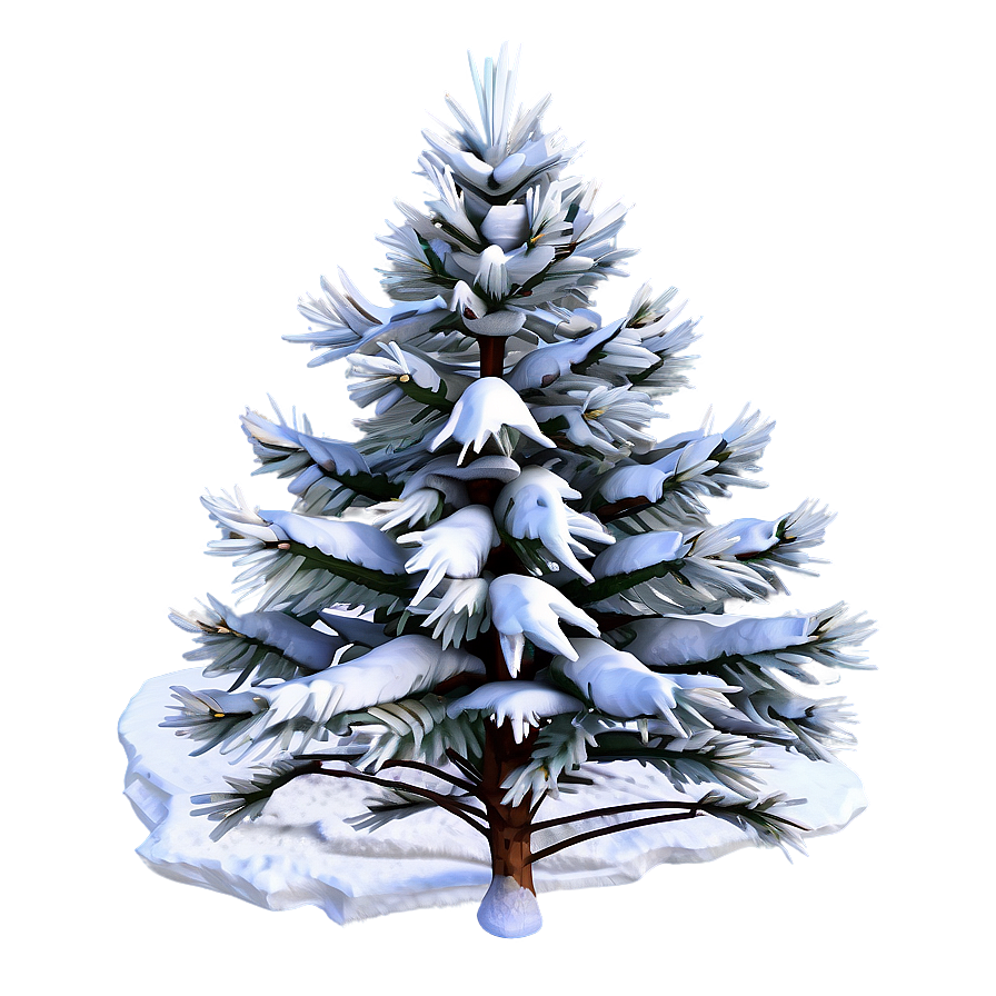 Chilly Snowy Fir Tree Png 18