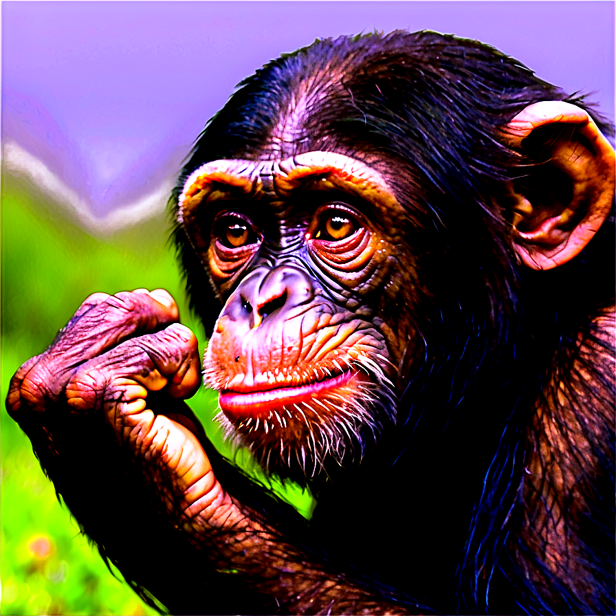 Chimpanzee Engaging With Viewer Png 06112024