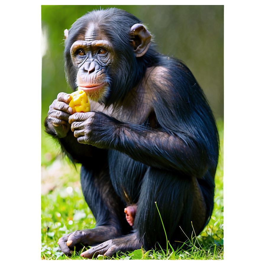 Chimpanzee Enjoying A Meal Png 50