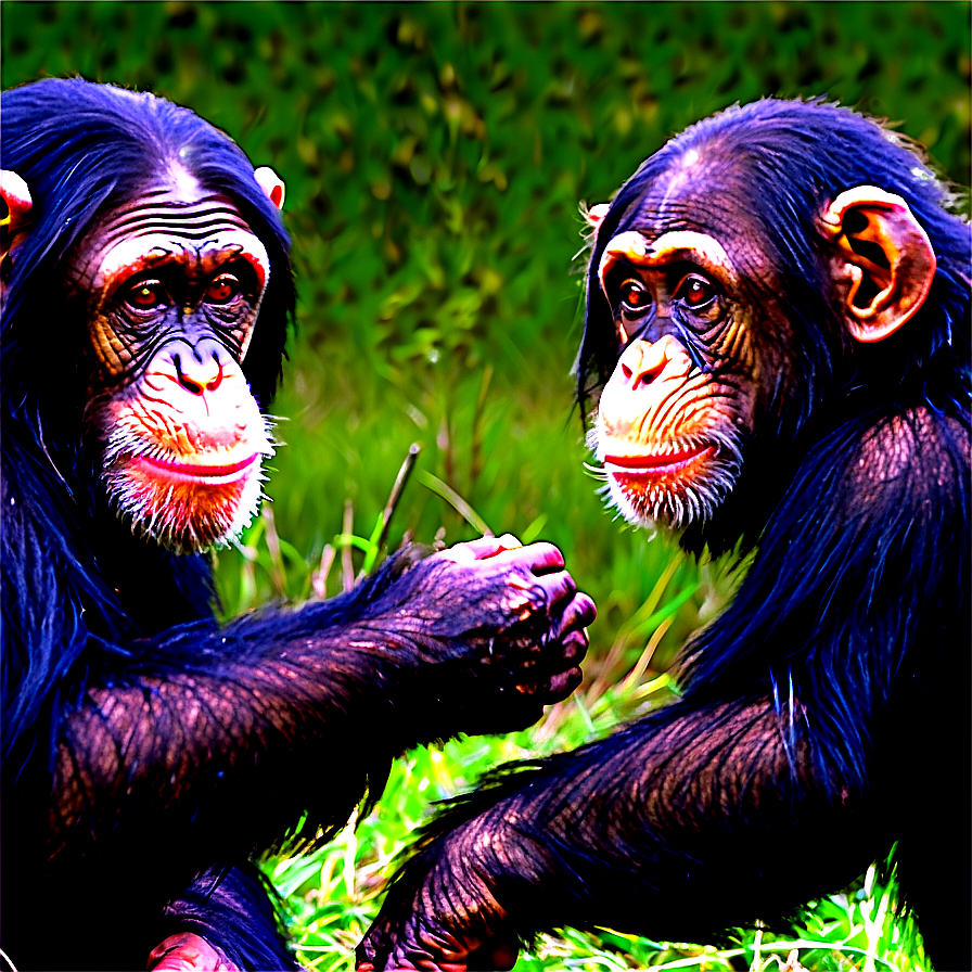 Chimpanzee Family Bonding Png Vlq48