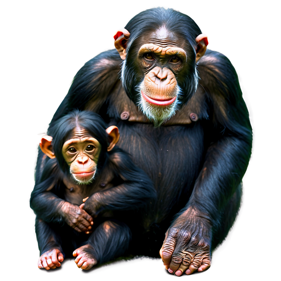 Chimpanzee Family Bonding Png Xrn83