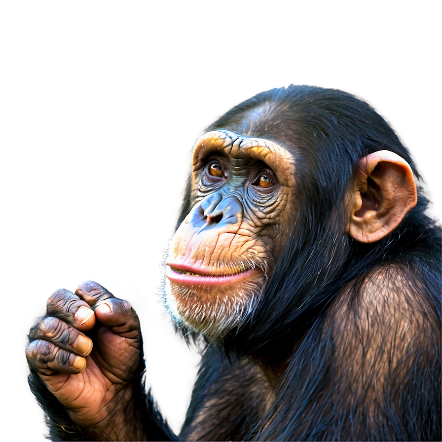 Chimpanzee In A Relaxed State Png Tyn