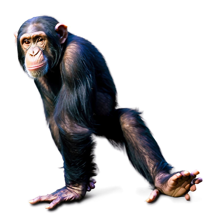 Chimpanzee In Mid-action Png Uxd