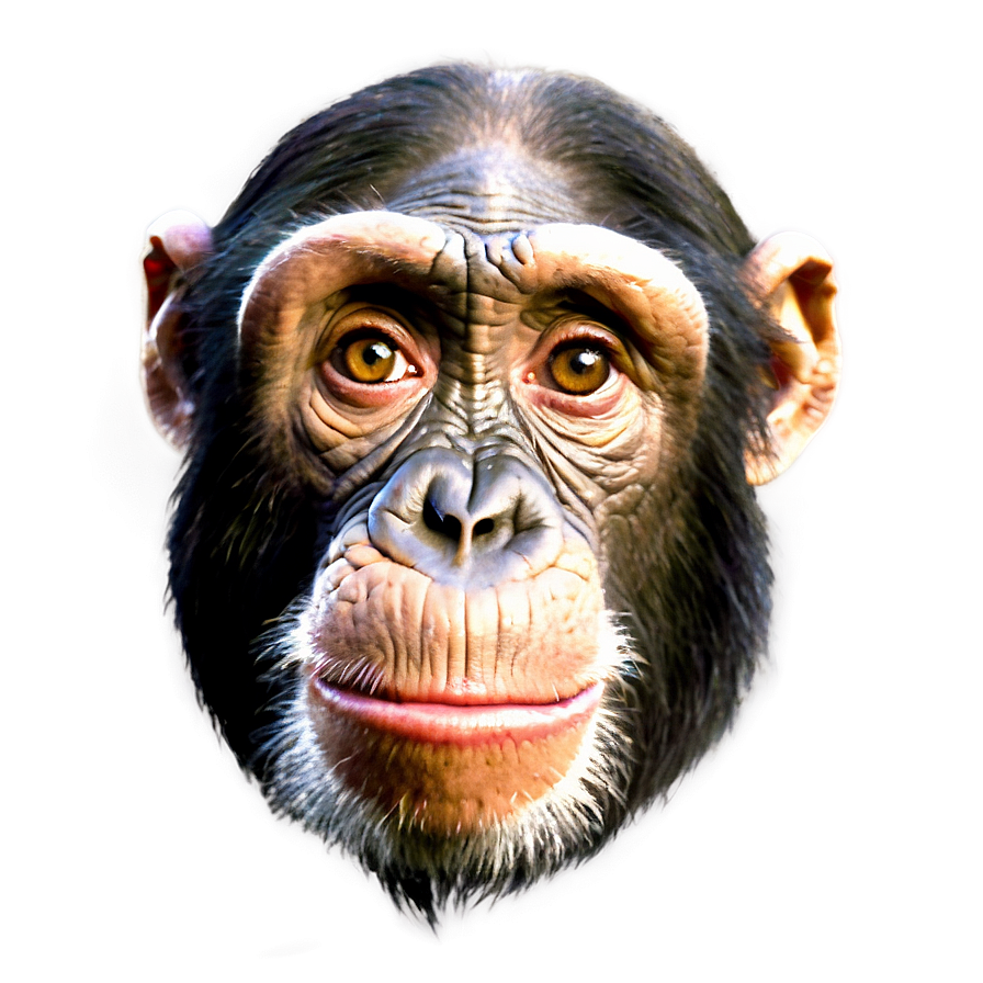 Chimpanzee With A Curious Gaze Png Lap3