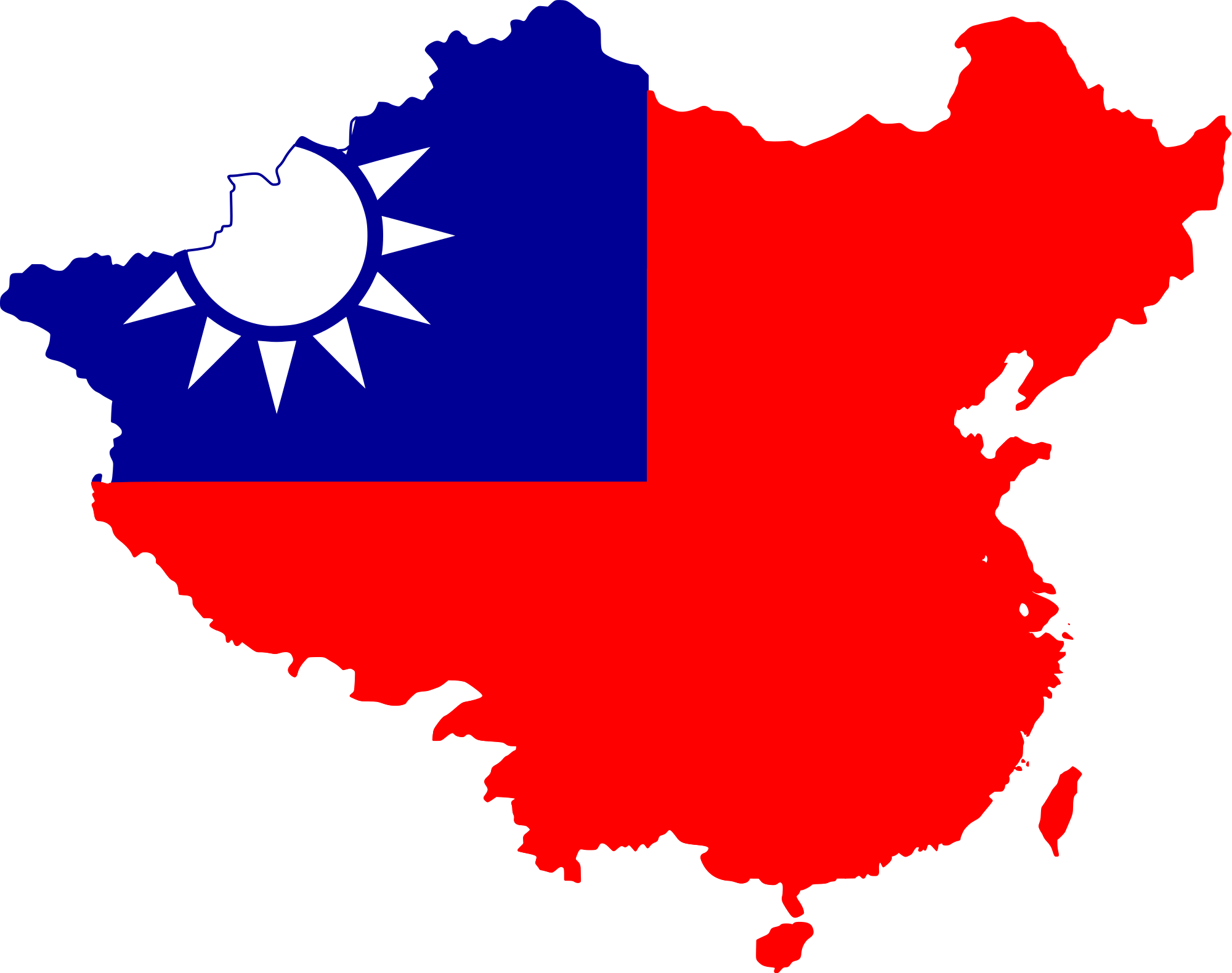 Chinese Map Flag Png - Republic Of China Mainland, Transparent Png PNG with transparent background
