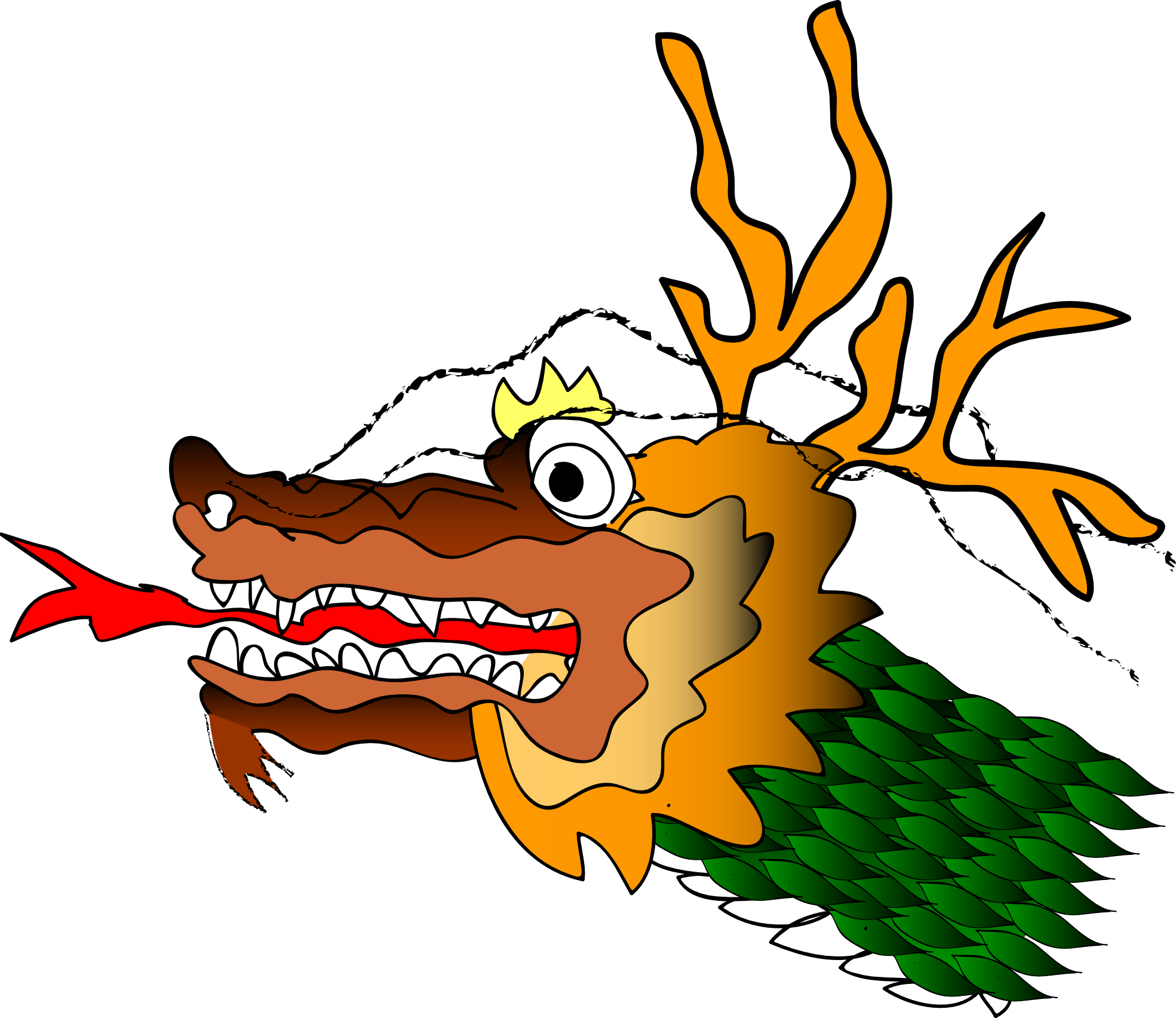 Chinese Dragon Cartoon Illustration