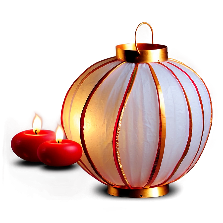 Chinese Lantern With Candle Png Oxw40