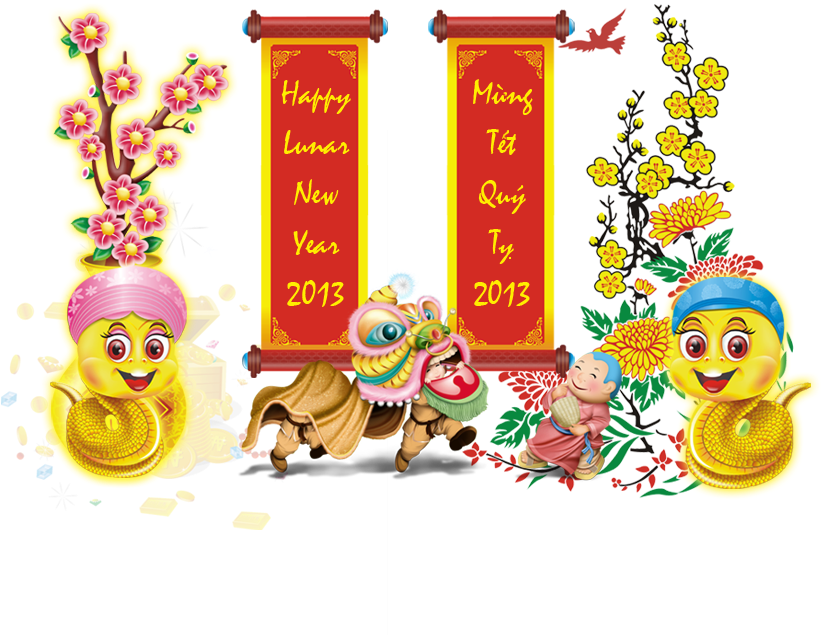 Happy Vietnamese Lunar New Year - Vietnamese New Year Png, Transparent Png PNG with transparent background