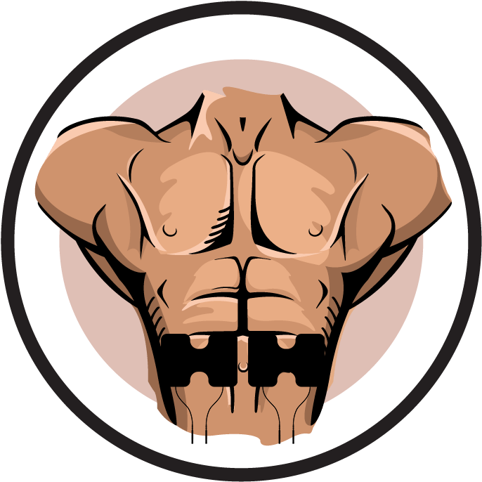 Chiseled Abs Illustration