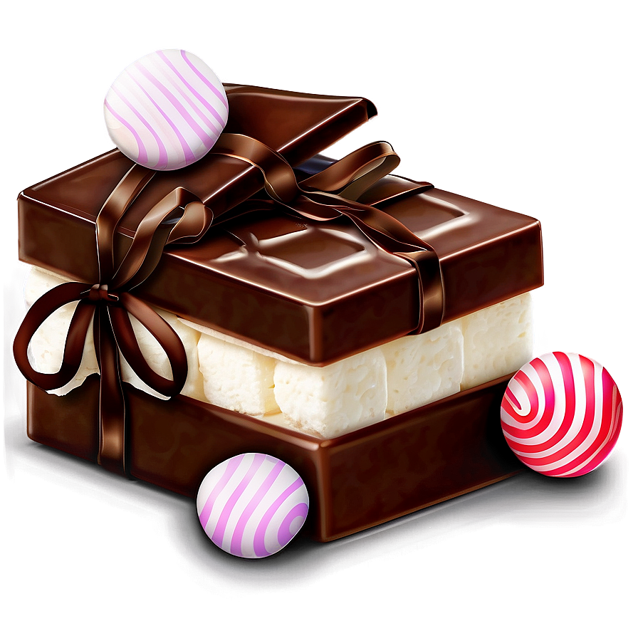 Chocolate And Marshmallow Box Png Dmd