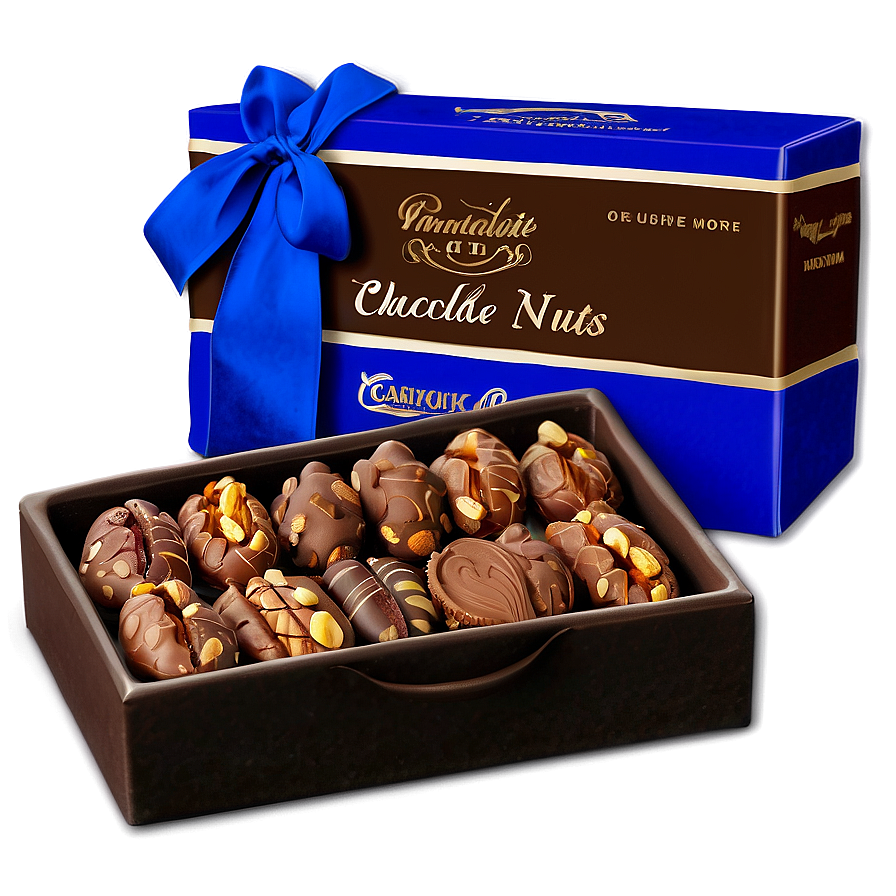 Chocolate And Nuts Box Png Vqm