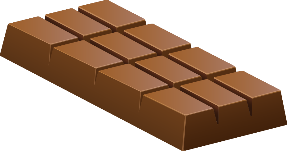 Chocolate Bar Illustration PNG with transparent background