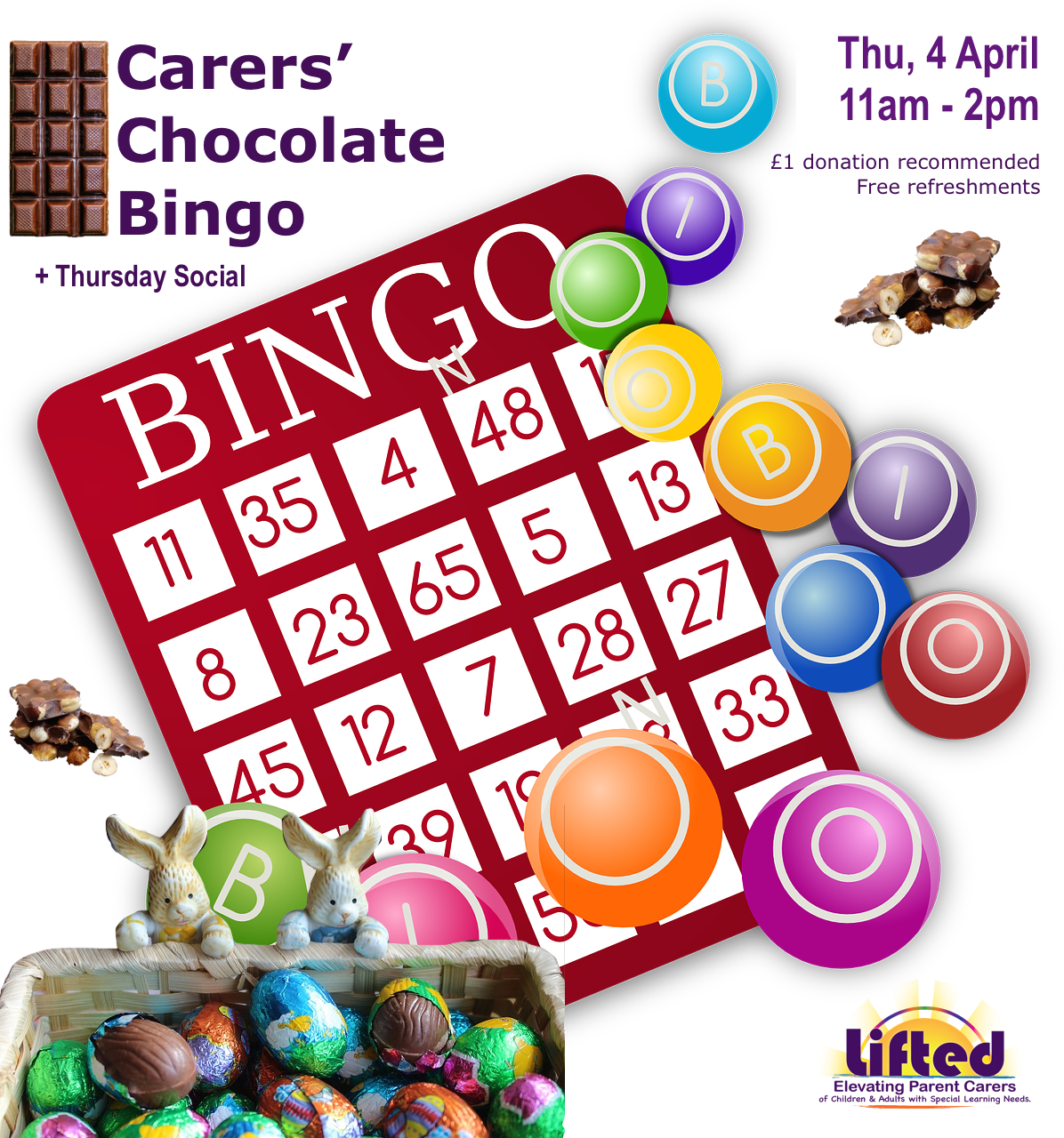 Transparent Bingo Balls Png - Chocolate Bingo Donations, Png Download PNG with transparent background