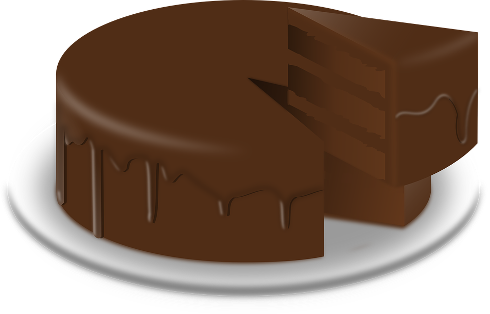 Chocolate Cake, Cake, Baked Goods, Sweets, Delicious - Clip Art Chocolate Cake, HD Png Download PNG with transparent background