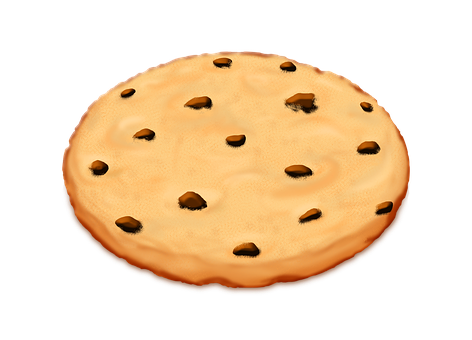 Light Brown Chocolate Chip Cookie PNG with transparent background