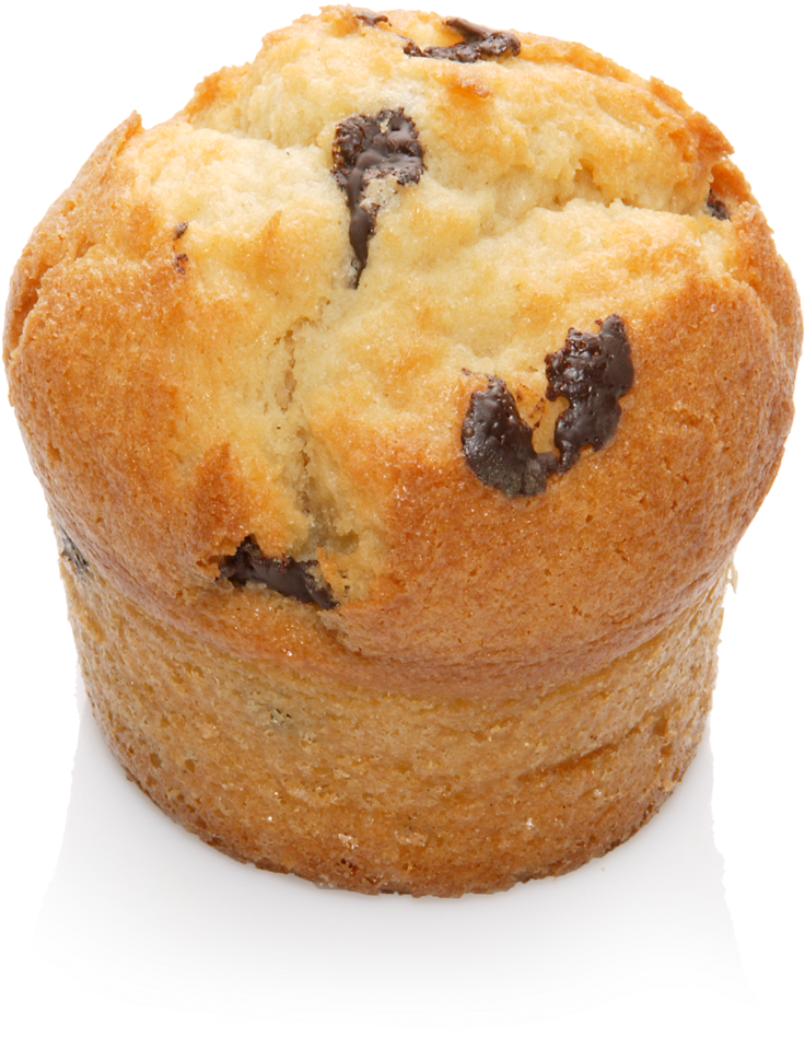 Chocolate Chip Muffin Isolated