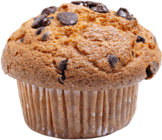 Chocolate Chip Muffin Isolated