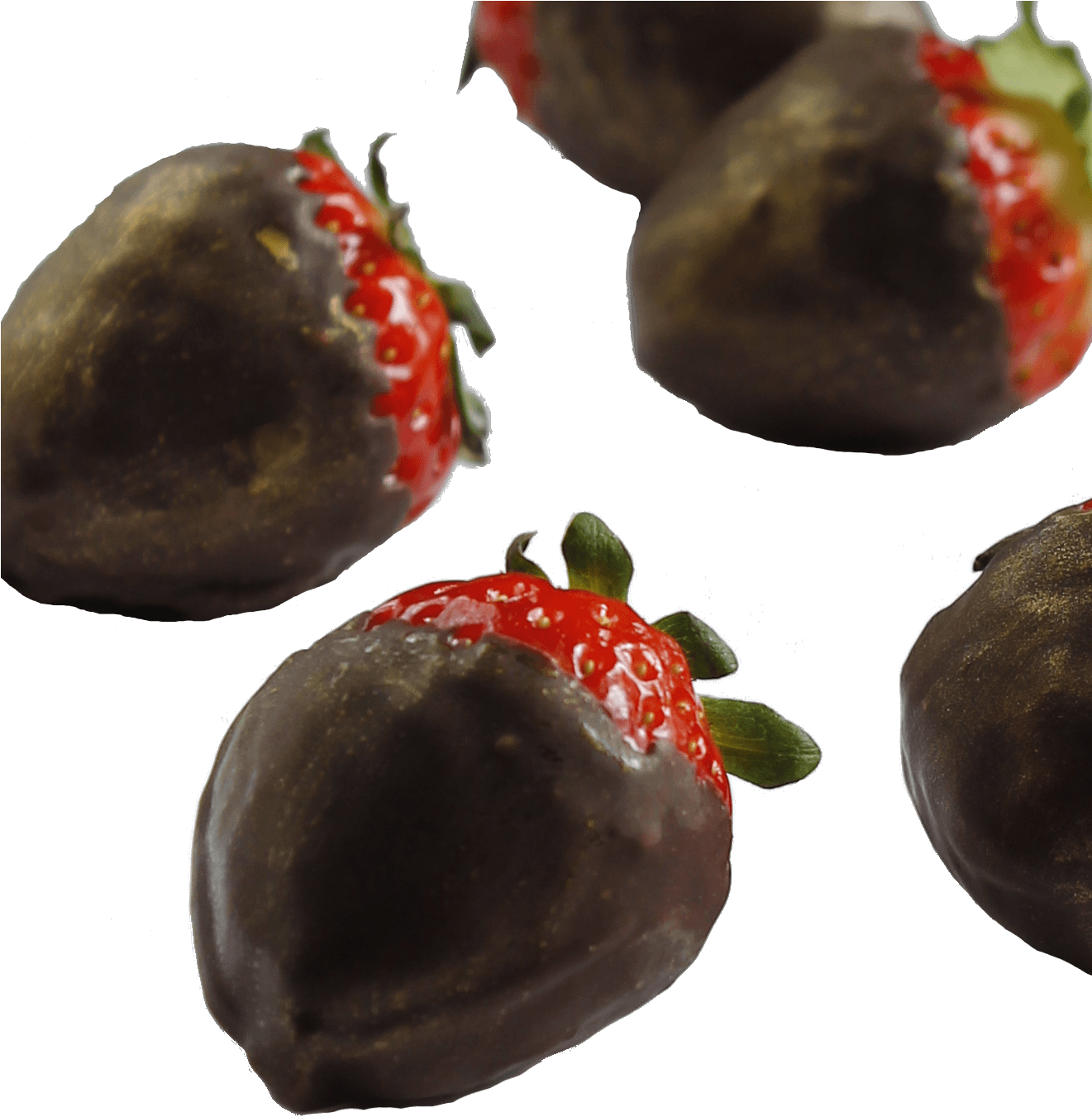 Chocolate Covered Strawberries Floating PNG with transparent background