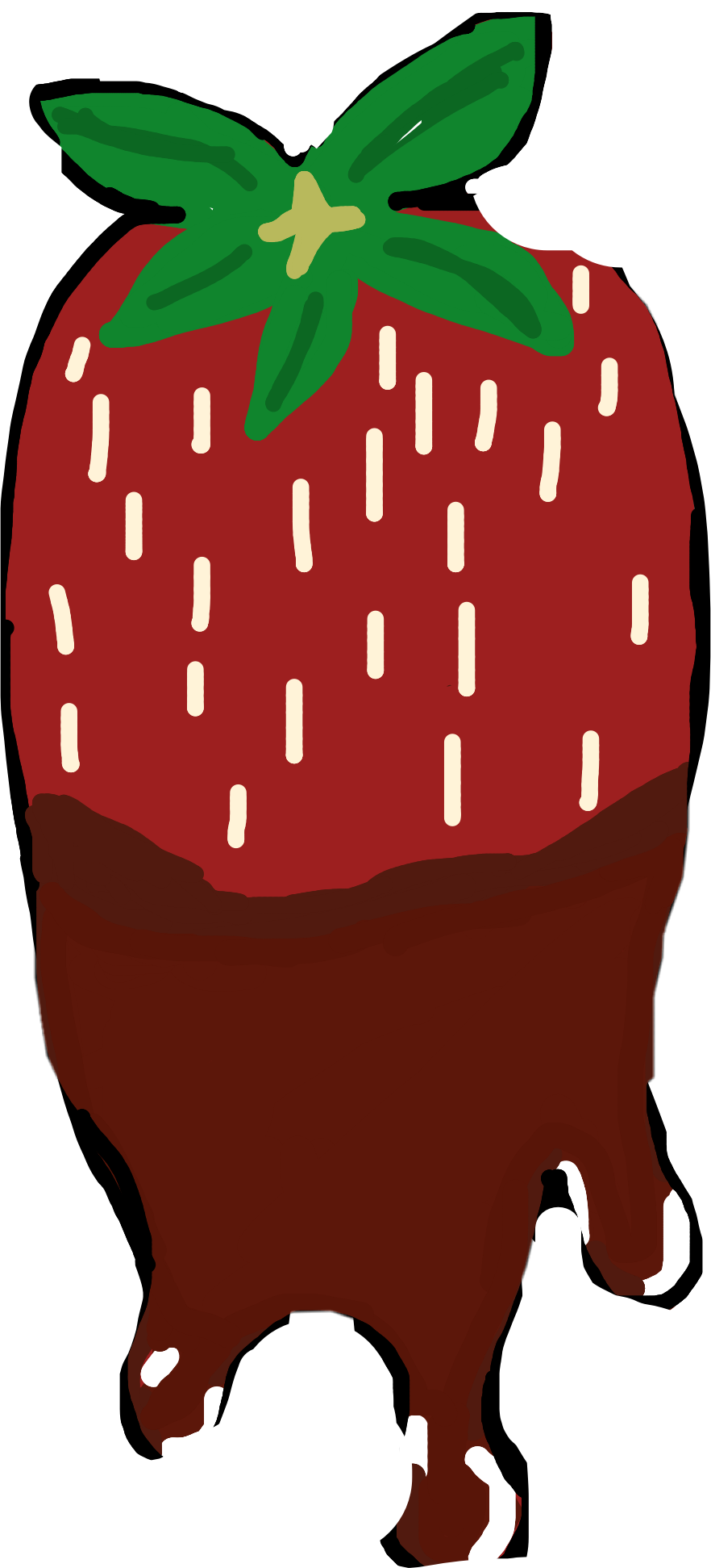 Chocolate Covered Strawberry Illustration