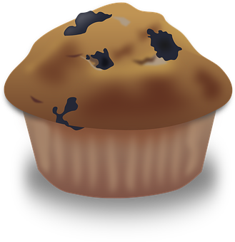 Chocolate Cupcake Illustration PNG with transparent background