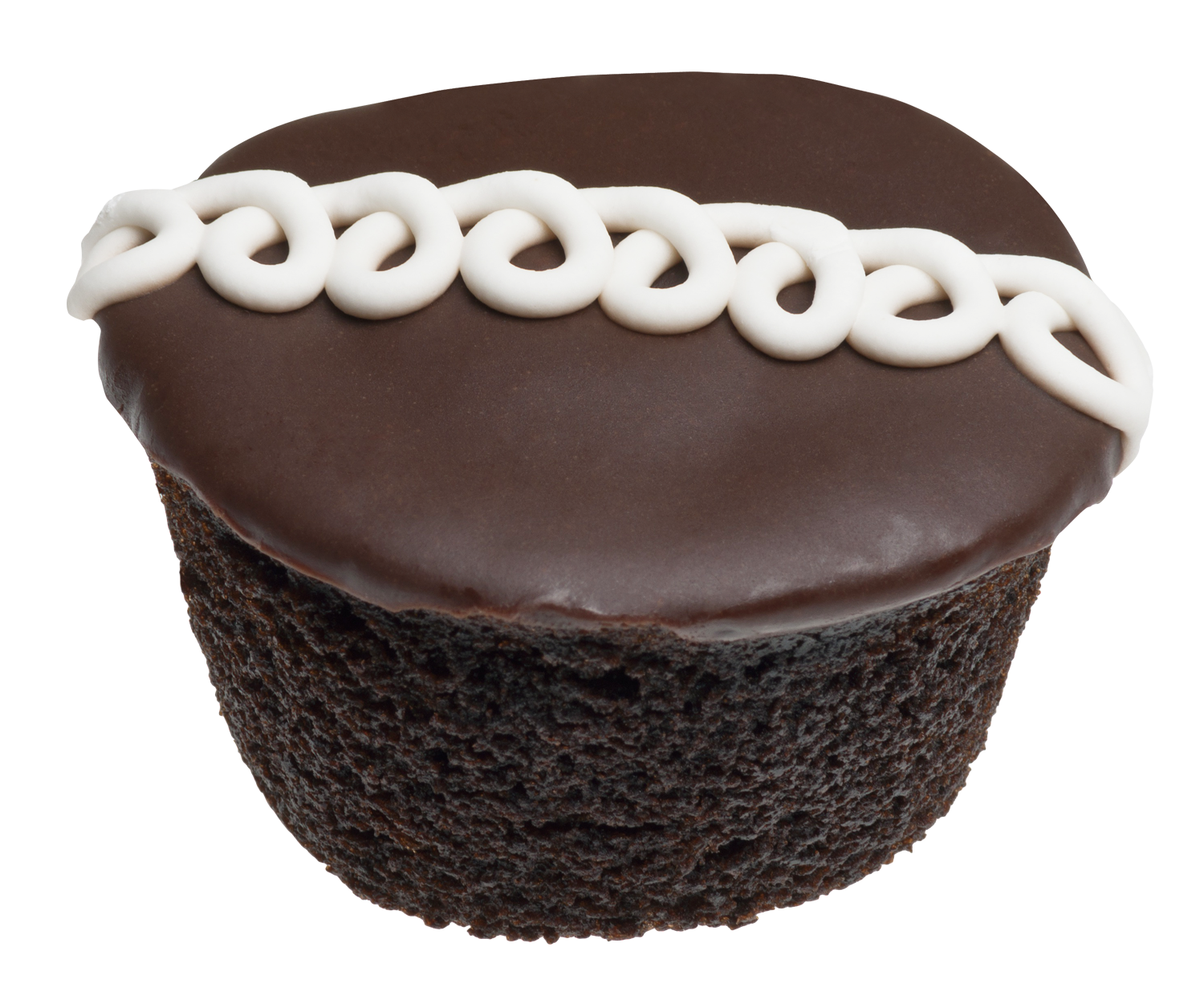 Chocolate Cupcakewith Ganache Frosting PNG with transparent background