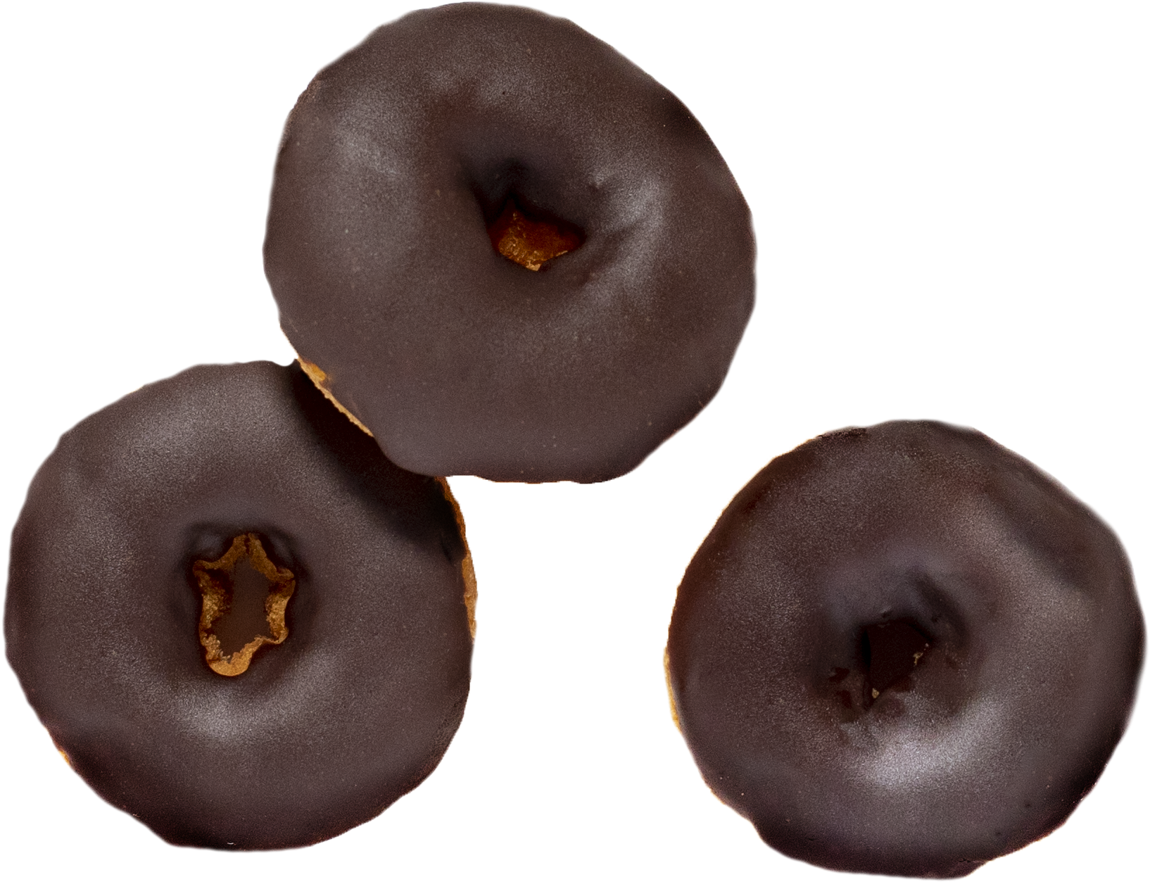 Chocolate Glazed Doughnuts Top View