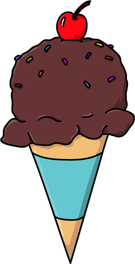 Chocolate Ice Cream Cone By Talking Dog - Chocolate Ice Cream Cone Clip Art, HD Png Download PNG with transparent background